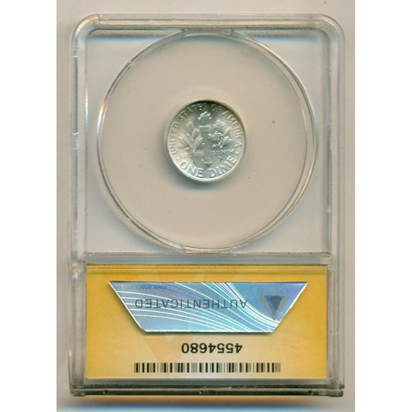 1951 S Roosevelt Dime MS67 FSB ANACS - Picture 2 of 4